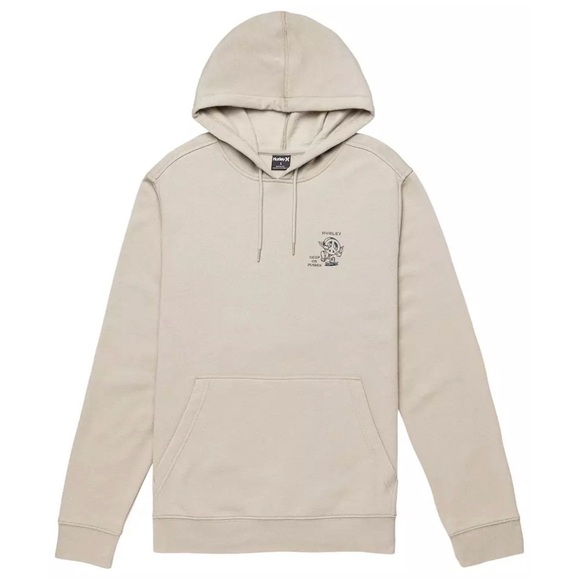 Hurley Men’s Pushin’ Po Hoodie – Sandstorm Size Large NWT Streetwear Surf Skate - Picture 5 of 6